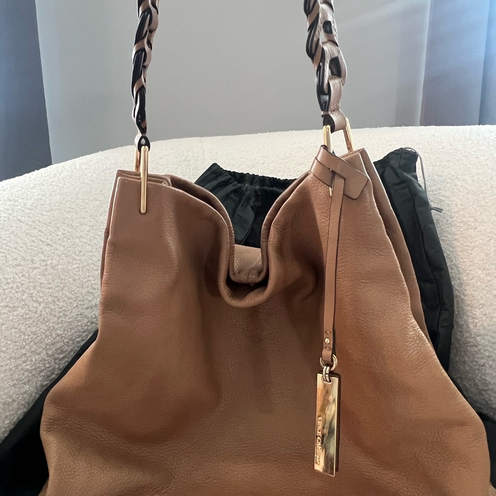 Vince Camuto Tan Leather Hobo Bag